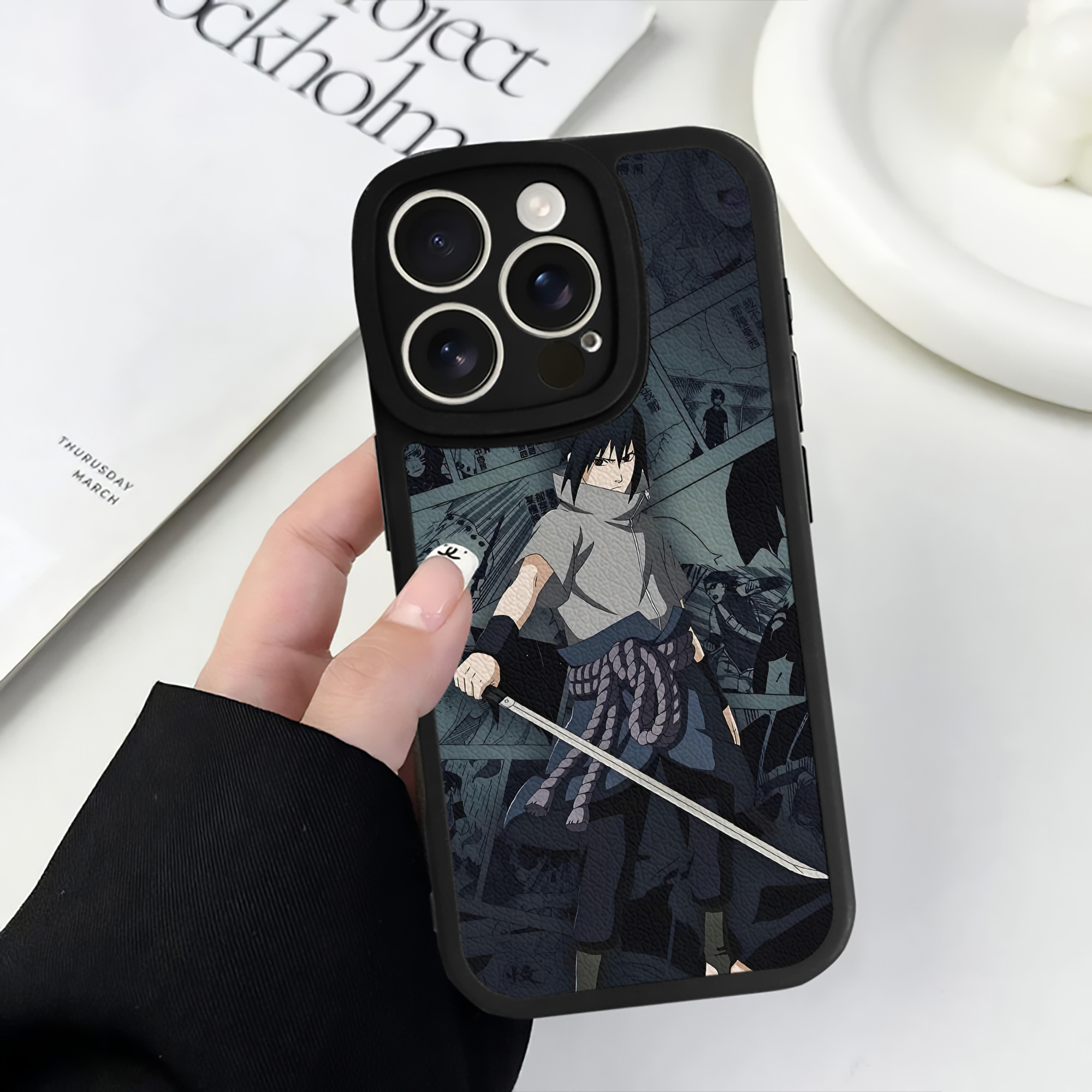 （画像用） NARUTO -ナルト- NARUTO -ナルト- 疾風伝 【iPhone 16シリーズ対応】シリコンスマホケース（レザー調） 材質：シリコン